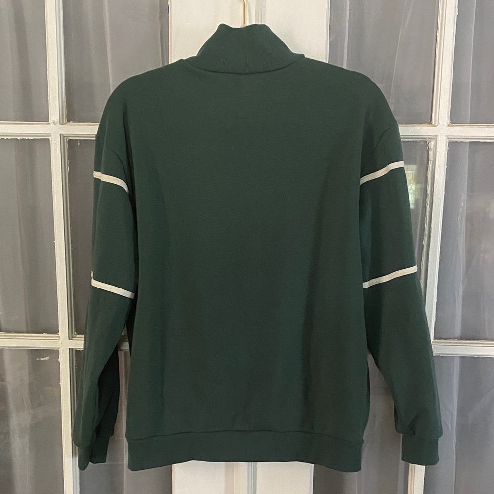 Social Scene Green New York Half-Zip Sweatshirt Retro Style Size Medium - Picture 5 of 5
